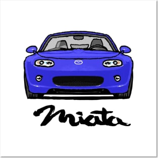 Mazda Mx5 Miata NC1 Blue Posters and Art